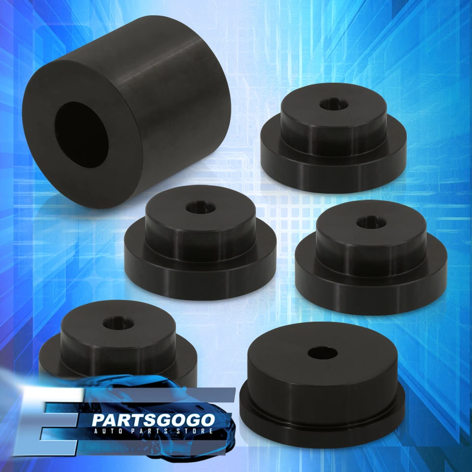 For 03-09 Nissan 350Z Z33 G35 VQ35 6PC Rear Differential Mount Bushing Kit Black - Image 3 of 3