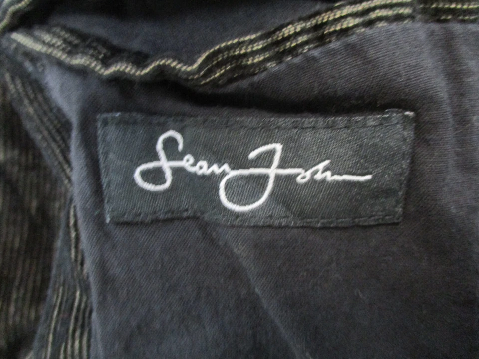 Chaqueta Sean John Niños Grande Marrón Negro Pana Blazer Bolsillo Abrigo Juvenil Foto 3 de 4