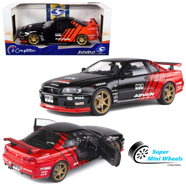 Nissan Skyline Gt R R Tune R33 Matt Black 1 18 Diecast Model By Autoart For Sale Online Ebay