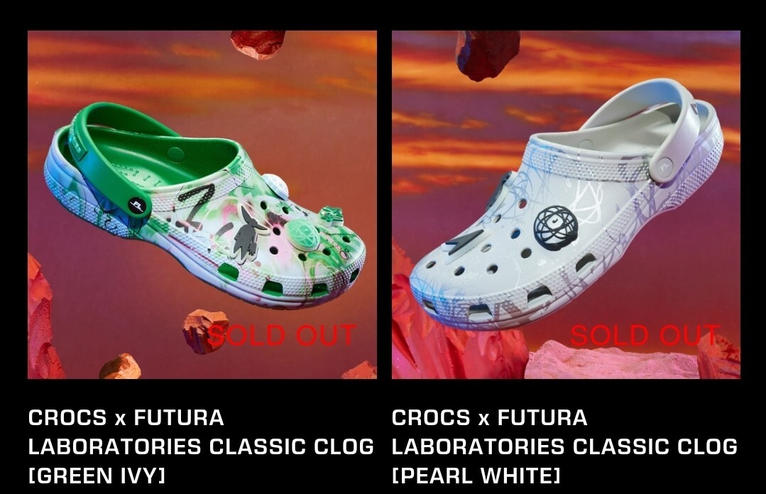 Futura Laboratories x Crocs Classic Clog Green Size 10  display picture 2