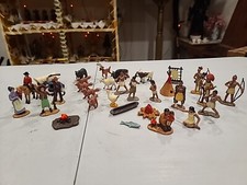 Safari Western Vinyl Figures Annie Oakley Cowboy Indians Animal Play Lot Set 3"
