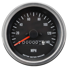 Vd Vintage 85mm 3-38 Mechanical Speedometer Odometer 140 Mph White Led
