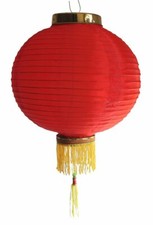 135, Lampione Nylon Tessuto Rosso Rotondo ca.35 CM Ø Cina Lampada Lanterna Luci