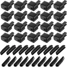 20 Sets #5 Metal Zipper Repair Kit – Bottom Stops & Slider Latch for Jackets, Co