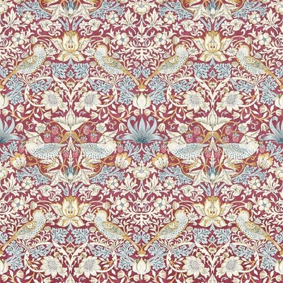 William Morris Design Strawberry Thief Tapete Plum Cream Paste The Wall
