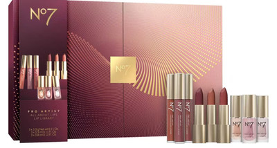 Brandneu Nr. 7 Pro Artist All About Lips, Lippenbibliothek Geschenkset UVP 94 £, wenn separat verkauft