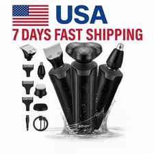 SEJOY 5-in-1 Electric Shaver Kit for Men | Beard, Nose, Hair Trimmer, Grooming C
