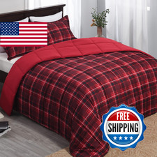 Basic Beyond King Size Comforter Set - Red An...