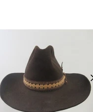 Vtg Stetson 3X Beaver Whiskey Brown Western Cowboy Hat Size 7 1/8