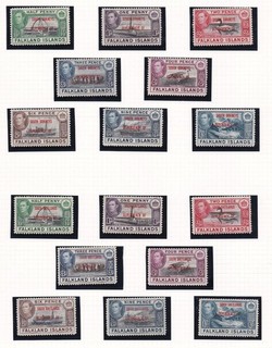 Falkland Islands Deps and South Georgia MH/MNH Stamp Collection on 41 pages