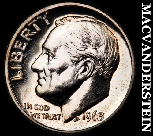 1963 Silver Roosevelt Dime - Choice Gem Proof  Lustrous  No Reserve  #i5240