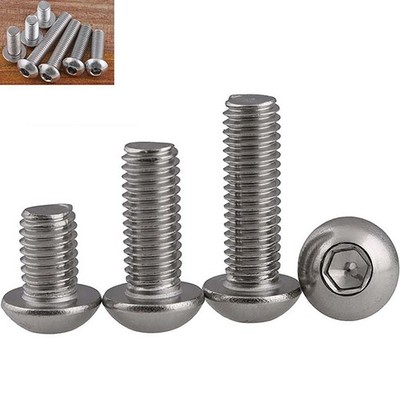 M3 M4 M5 Edelstahl V4A Linsenschrauben mit Innensechskant DIN 7380 Linsenkopf