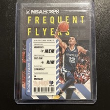 Panini 2020-21 NBA Hoops Frequent Flyers #7 Ja Morant Memphis Grizzlies