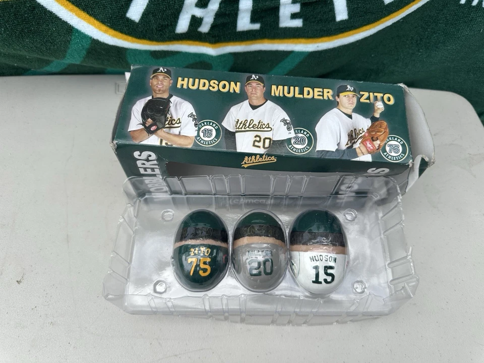 Oakland Athletics Tim Hudson Mark Mulder Barry Zito Wobblers Figures SGA Comcast - Image 3 of 4