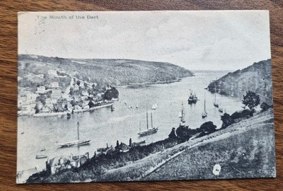 1904 Die Mündung des Darts Postkarte Dartmouth River Szene nach Cambridge geschickt