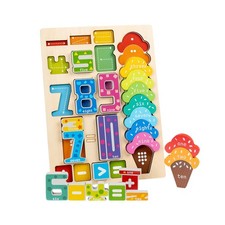 Counting Wooden Toy Number Math Games for Boys and Girls Preschool Children