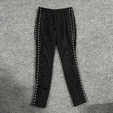 Pink Track Pants Womens Size XS Black Logo Side Tape Athletic Jogger Slim Fit