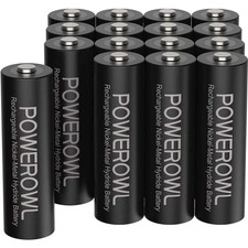 NiMH AA Batteries 2800mAh Rechargeable 16 Pack for Gaming Controllers and Clocks 2.68 per gallon