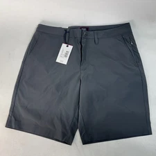 UNTUCKit Traveler Tech Shorts Men 33 / 9" Inseam Dark Gray Polyester Casual Golf