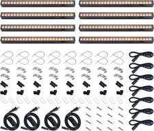 Barrina 8X T5 LED Grow Plant Light Full Spectrum 1FT Plug N Play Linkable Yellow