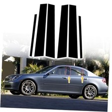Car Door Pillar Posts Trim,Window Outer Glossy Black-For Infiniti G35 G37 02-13