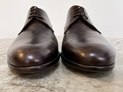 RALPH LAUREN PURPLE LABEL Brown Leather Derbies Oxford 