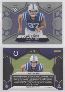 2024 Panini Mosaic NFL Debut Silver Prizm Laiatu Latu #290 Rookie RC