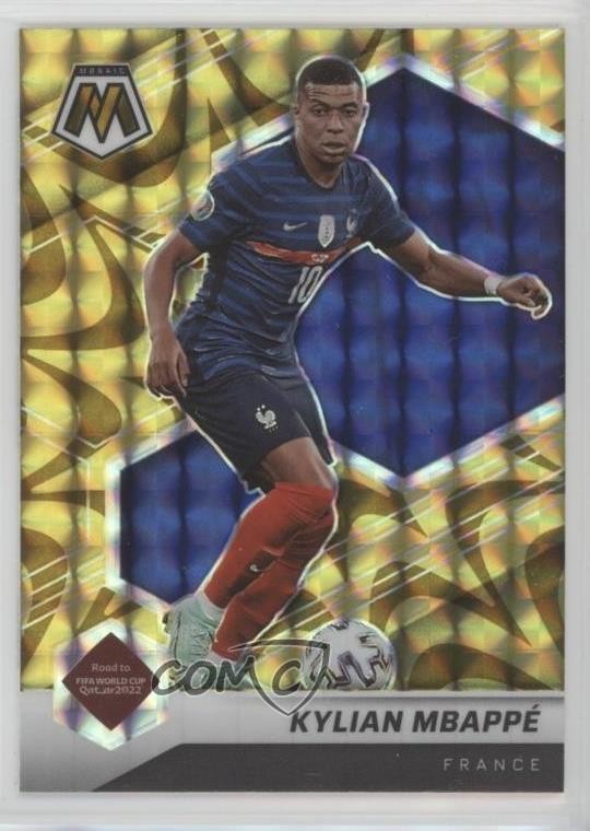 2021 Panini Mosaic FIFA Road to World Cup Reactive Gold Prizm Kylian Mbappe 00er