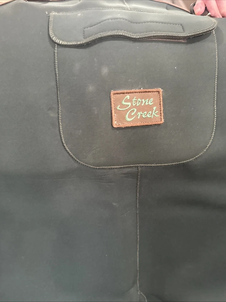 Stone Creek Mens LgSm Regular Green Neoprene Waders Stocking Foot Waders F1 - Image 2 of 4