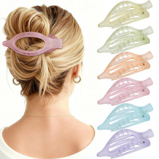 Flat Hair Clips for Women - 6 PCS French Flat Claw Clips Medium Hair Clips for G