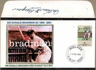 Australia 2001 BERGEN signed Death Sir Donald Bradman Cricket Legend Cover