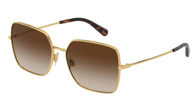 Original Dolce & Gabbana Women Sunglasses DG2242 Gold&Brown Gradient