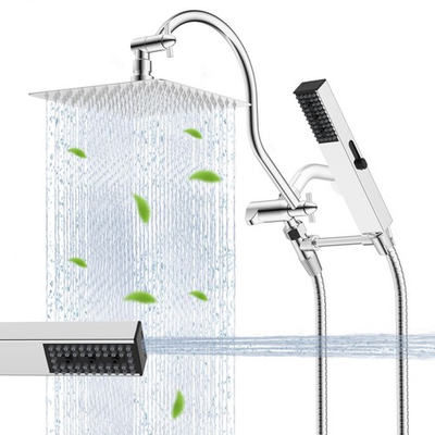 #ad Hibbent All Metal cUPC Certified Shower Head 8#x27;#x27; High 8 Inch Square Chrome $88.93