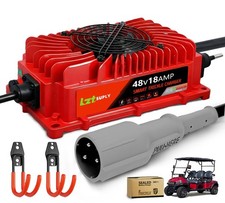 48V 18Amp Golf Cart Battery Charger for Club Car 3-Pin Round with 16Ft Cable,...