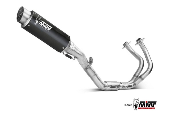 Mivv Gp Pro Komplett-Auspuff Hoch Inox Schwarz FüR Kawasaki Z650 2024-image
