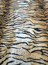 Tiger Shaggy Faux Fur Fabric – 60" Wide | Ideal for Cosplay, Fursuits, Pillows