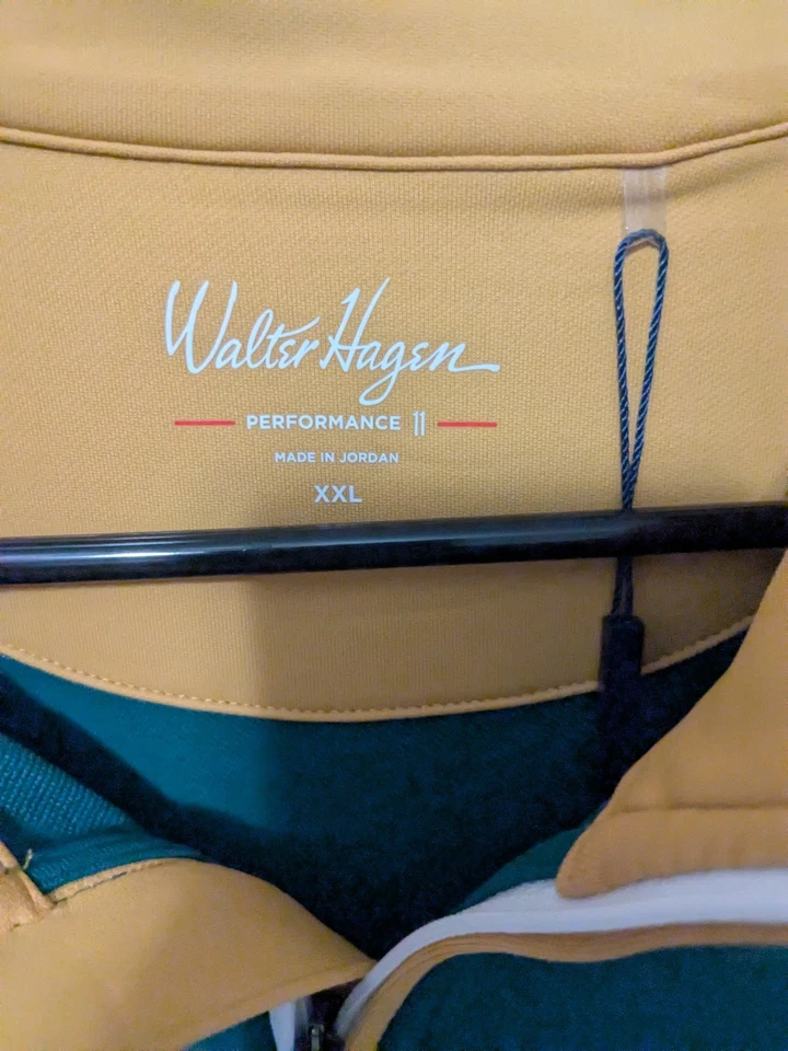 NUEVO CON ETIQUETAS Para hombres Walter Hagen P11 125th US Open Toda Temporada 1/4 Cremallera Talla XXL Verde Oscuro Foto 4 de 4