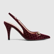Gucci Horsebit GG Velvet Pumps PLEASE REQUEST YOUR SIZE FOR PURCHASING