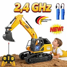 Ferngesteuerter Bagger Spielzeug mit Licht & Soundeffekte Kinder RC Bagger Gift.