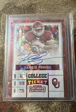 2017 Panini Contenders DP College Ticket Samaje Perine Cracked Ice Sooners 06/23
