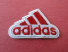 Adidas Red & White Iron-On Patch