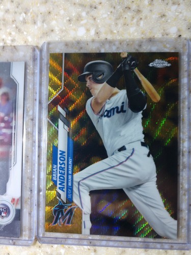 2020 TOPPS CHROME GOLD WAVE REF BRIAN ANDERSON/50 & Aristides Aquino Sterling RC - Picture 2 of 4