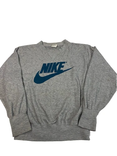 Men’s Nike Gray Vintage Japan Made Front V Crew Sweatshirt Sz L