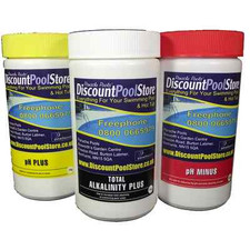 Total Alkalinity Plus 1kg pH Plus 1kg pH Minus 1.5kg Pool Tub Spa