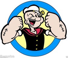 POPEYE THE SAILOR BLUE STICKER DECAL MADE IN USA 4x3"
