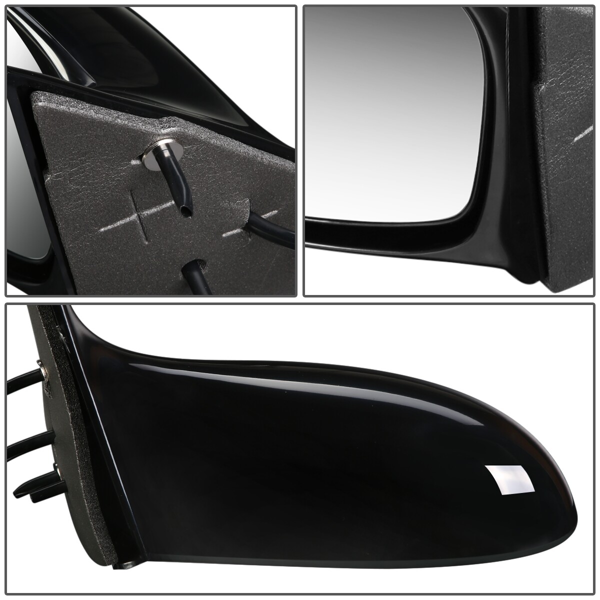 Grand Am Side Mirror Driver Side Power Side View Mirror For 1999-2002 Pontiac Grand Am GT/GT1 - Black, Non-Heated Big Rear View Mirror