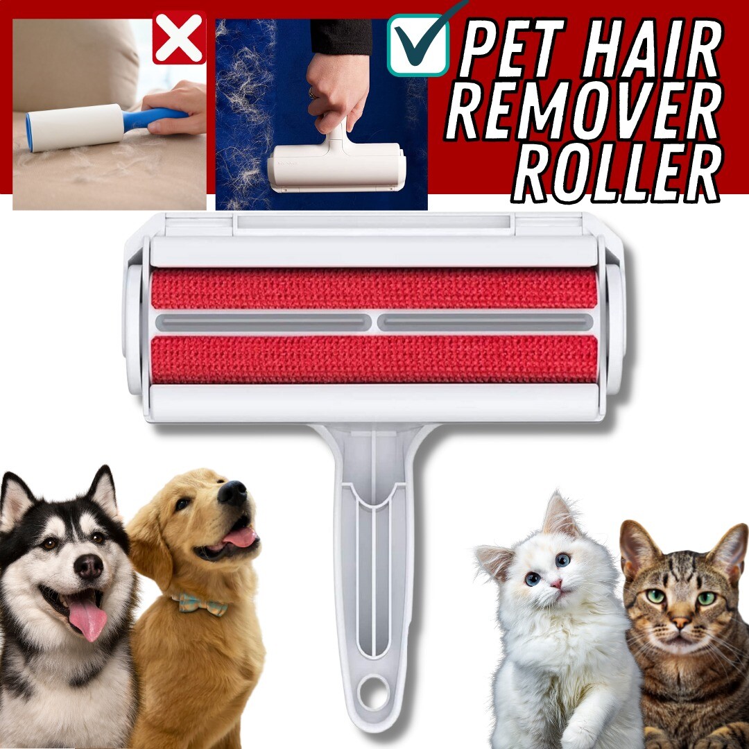 Red Pet Hair Remover Roller