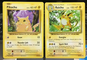 2 Carte Pokemon Xy Evolutions Base Set Pikachu 35 108 C Raichu 36 108 Rare Ebay