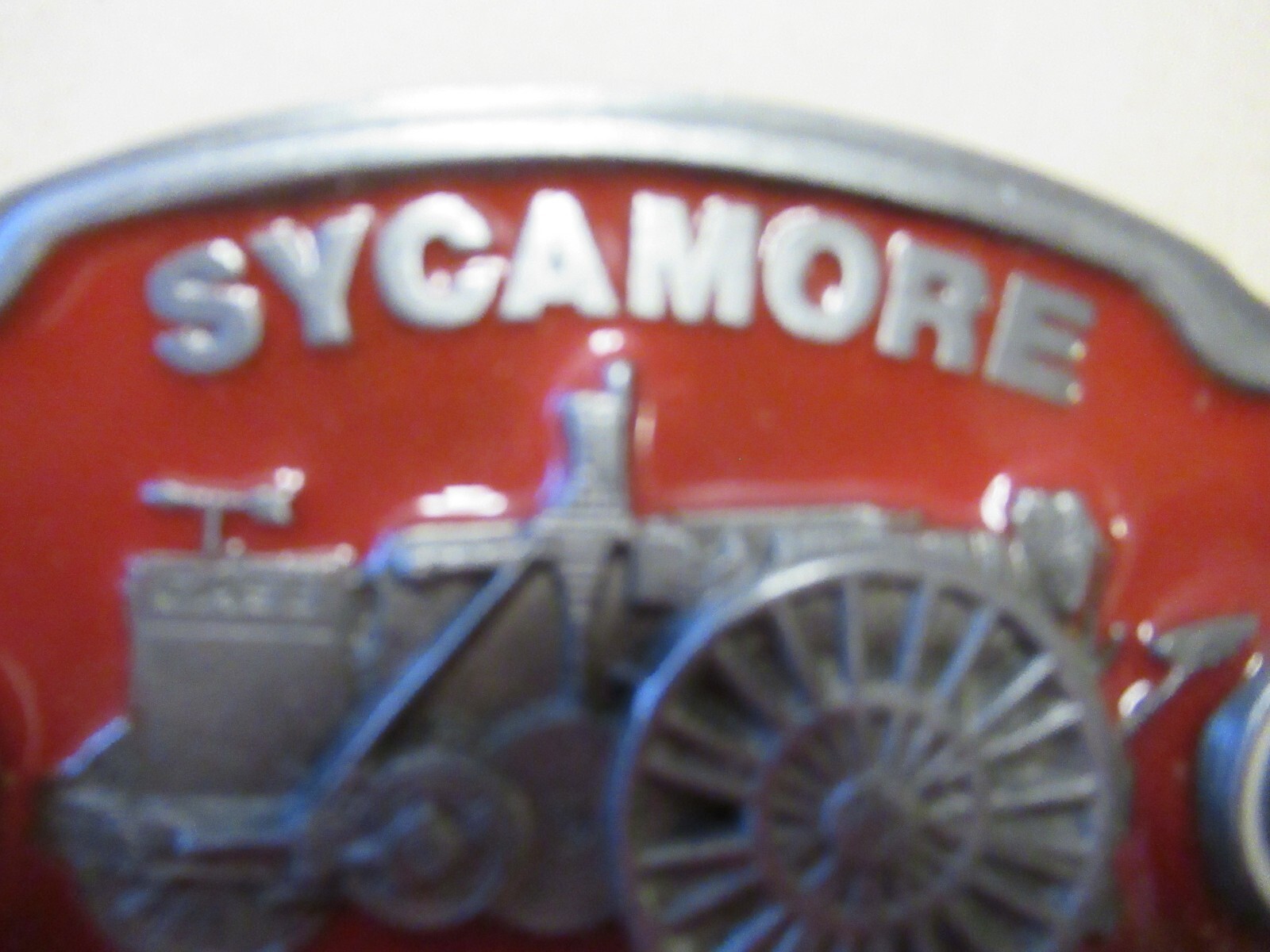 1990 Steam Power Show Sycamore Belt Buckle JI Case 10… Gem
