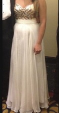 Gold And White Prom Dress